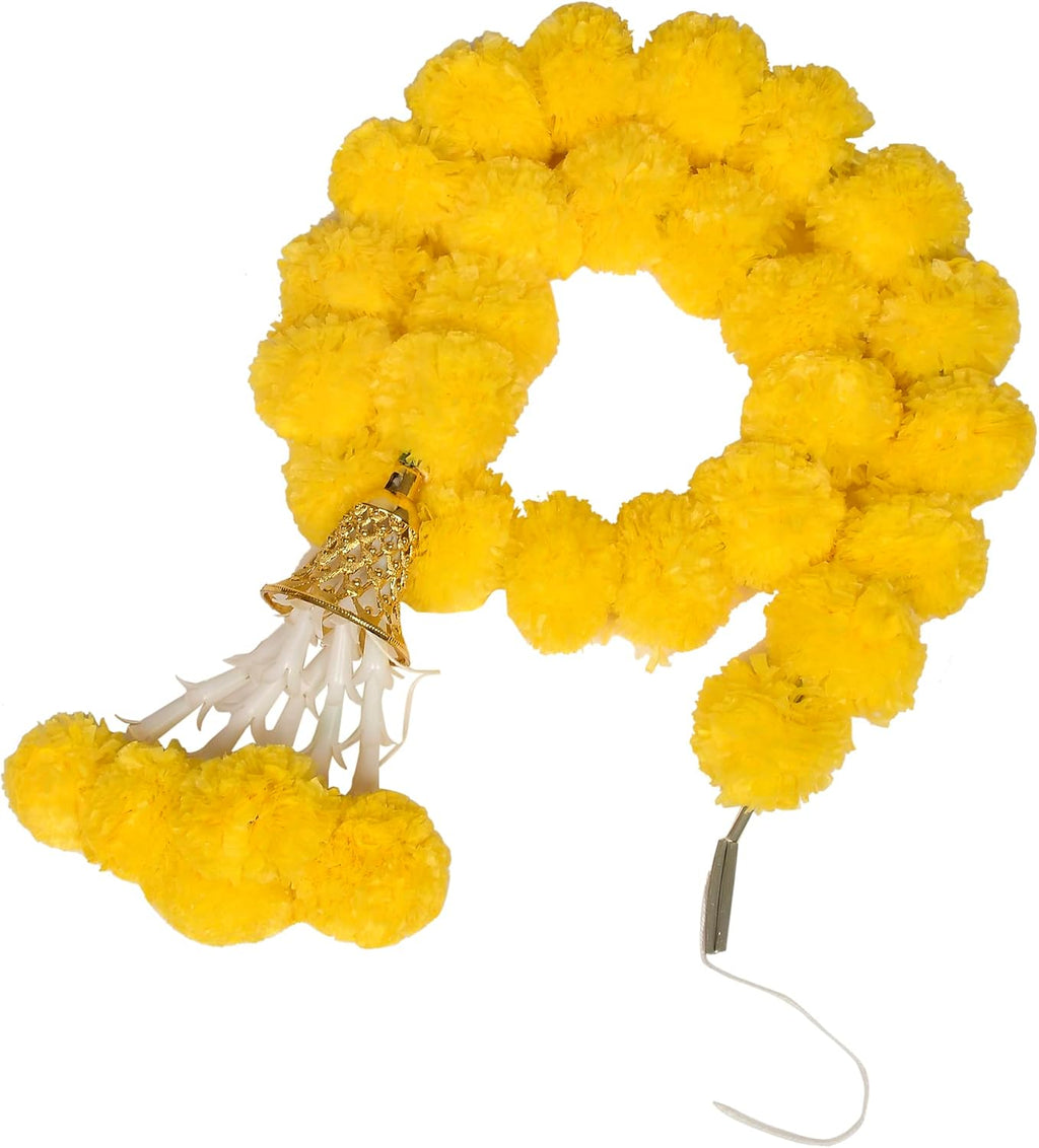 5 Pc Artificial Marigold Garland For Diwali Decoration Yellow 5 Feet