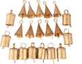 Barn Bells in Small Sizes- 20 Distinctive Golden Rustic Bells - Full of Beautiful Rough Hewn Variations - Perfect for Home Decor Christmas Jingle Bells