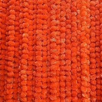 5 Pcs Artificial Marigold Garland for Decoration, Diwali Decor Garlands 5Ft