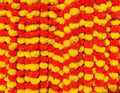 Artificial Marigold Garland for Decorations - 5 feet Marigold Strands for Diwali, Dia de Los Muertos, Christmas Garlands (Lemon & Dark Orange)